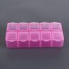 Transparent Bead Organizer Pink 10 Grid Square Box Organizer Storage Boxes  Table