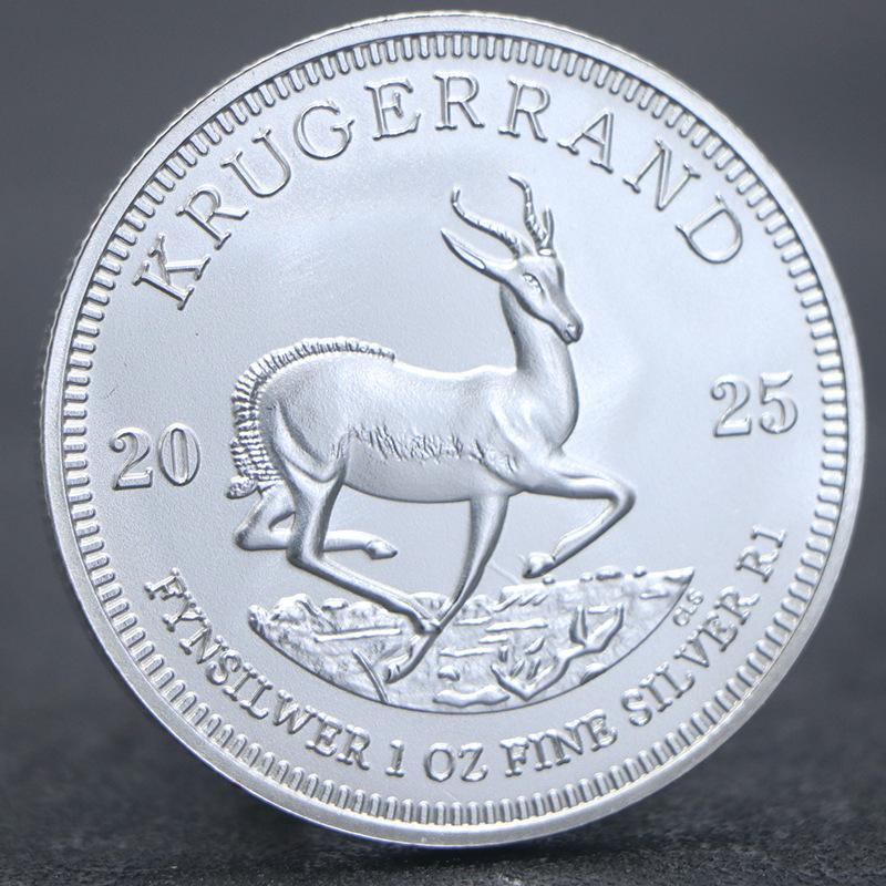 Krugerův coin, jihoafrická pamětní mince, slitina pokovená stříbrem, 2022-2026