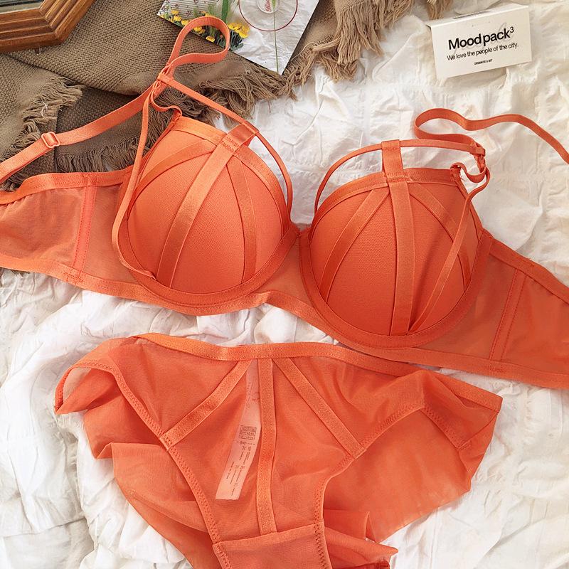 Set de lenjerie de corp de culoare nouă, Sexy Hollow Push Up Sutien Set Femei Clasic Bandage Sutien de vară Dantela Plus Size Sutien și Chiloți Seturi