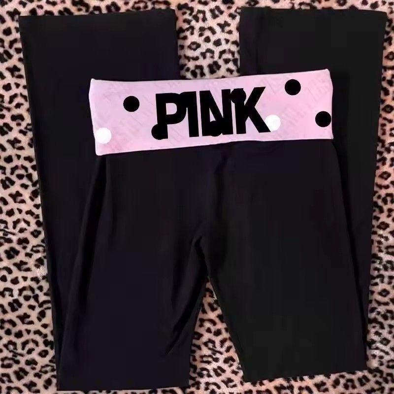 Pants Export Fashion New Arrival Letters Print Casual Pure Color Pants American Fashion Elastic Waist Basic Pants