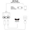 Highly Speed Type C to AR Glasses Charging Adapter for AIR/2 AR Glasses and Charging; Supports 100W Fast Charging