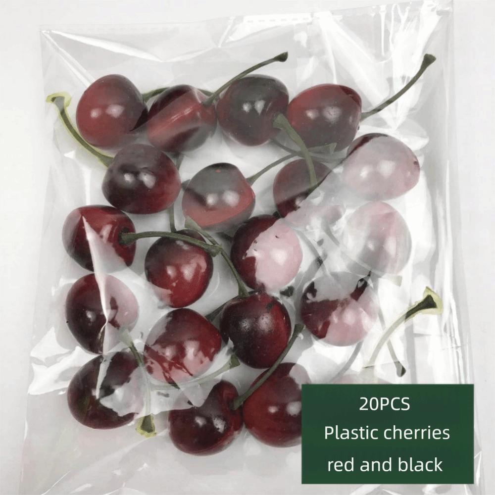 20PCS Multicolor Simulation Fruits Vegetables Fake Cherry Lemon Patoto  Party Wedding Supplies