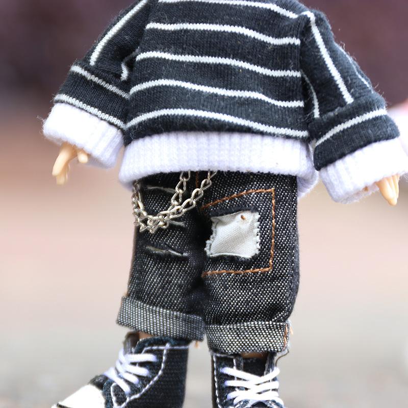 ob11 Baby Clothes For Baby Chain Jeans Pants Liquor Bar And Jeans Furniture For Dolls 1/12 Cool Anime High Quality Toy Accessoriess