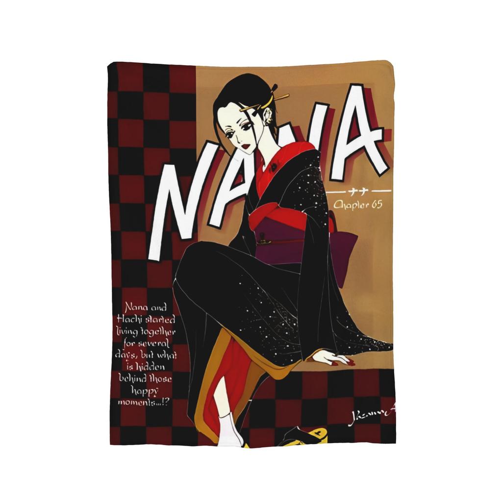 Nana Osaki Anime Blanket Cover Flannel Black Stones Punk Manga Warm Throw Blankets for Bedroom Sofa Bed Rug