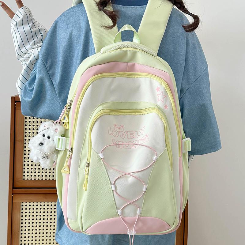 Children's Schoolbags, Primary School Students, Girls, Junior High School Students, High-value Color Matching Backpacks, Fashionable Backpacks