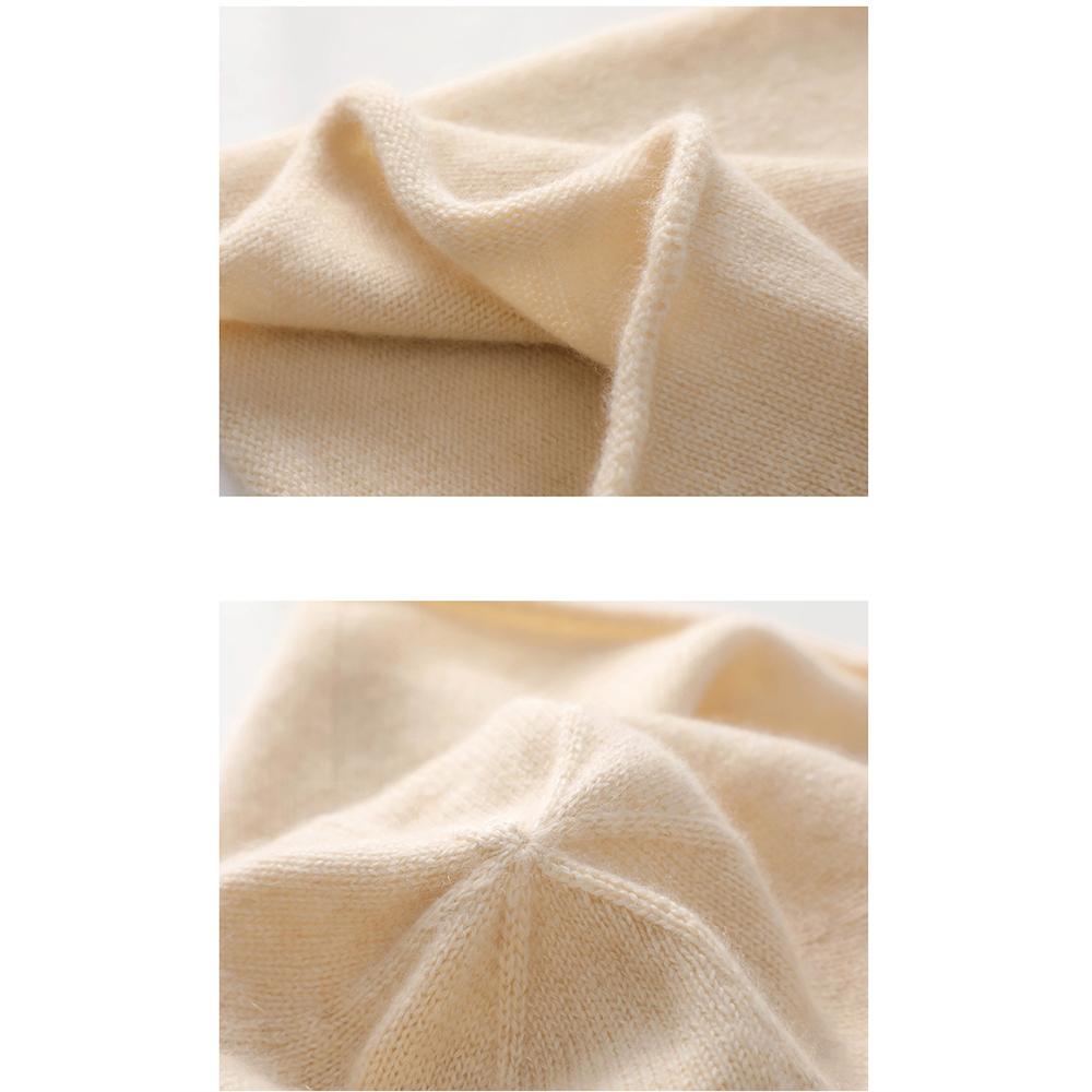 Wool Beanie Unisex Winter Slouch Hat Unisex Cashmere Cap Casual Knit Cashmere Hat For Casual Outing Winter Wear Outdoor