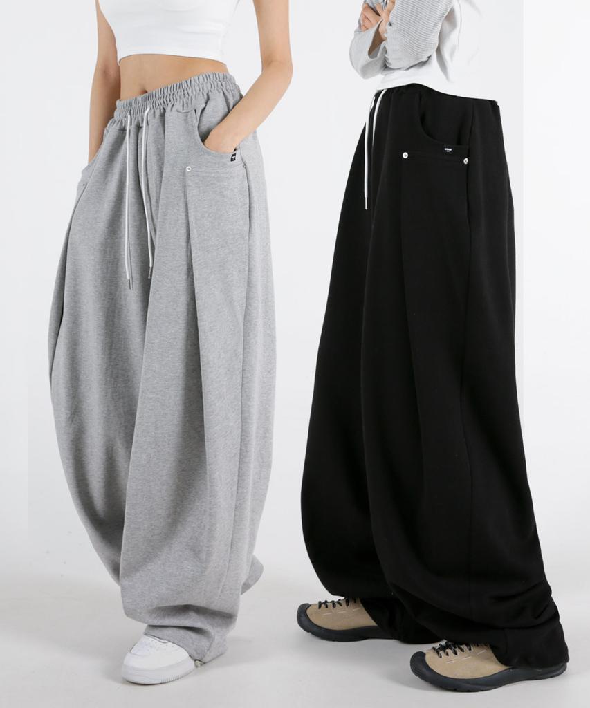 UMM Women'S Side Rivet Balloon String Pants 3 Colors