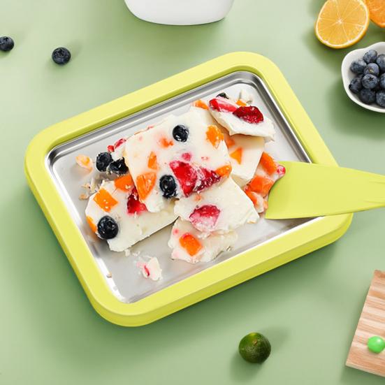 Nerezový stroj na výrobu rolované zmrzliny DIY Mrazicí stroj na jogurt a sorbet Neelektrický domácí výrobník dezertů