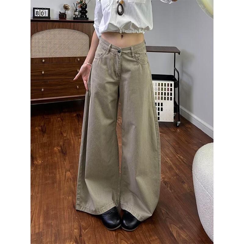 Zuose Petite Casual Wide-Leg Cotton Pants L