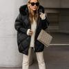 Winter Coats For Women Hooded Down Jacket Fleece Lined With Zip Pockets
