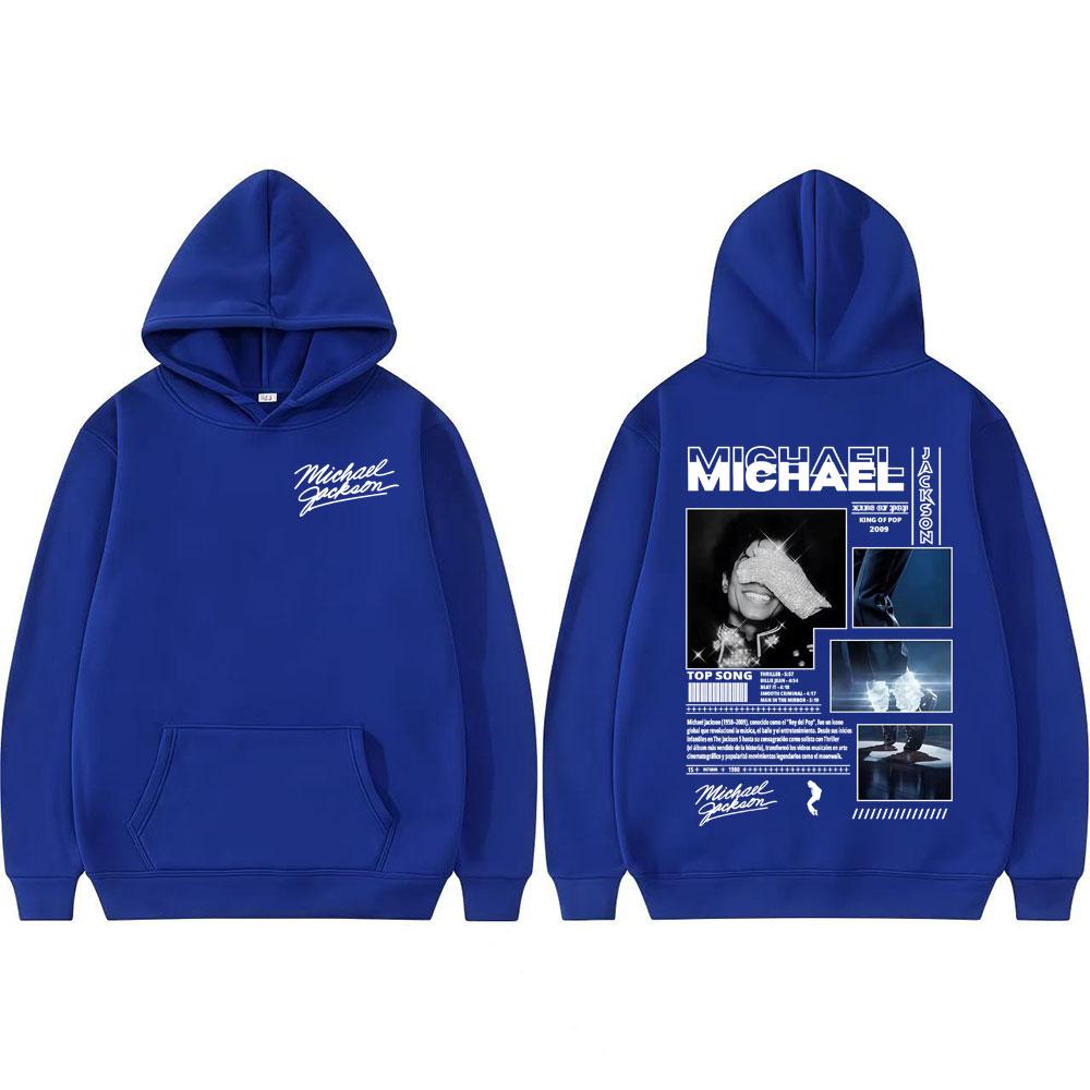 Michael Jackson Re del Pop Felpe con Cappuccio Tour Mondiale Uomo Donna Moda Felpa con Cappuccio Oversize Classica