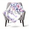 Floral Butterflies And Flowers Customize Your Name Blankets Soft Cozy Lightweight Blanket For All Seasons Perfect For Picnics Sofas Offices Beds