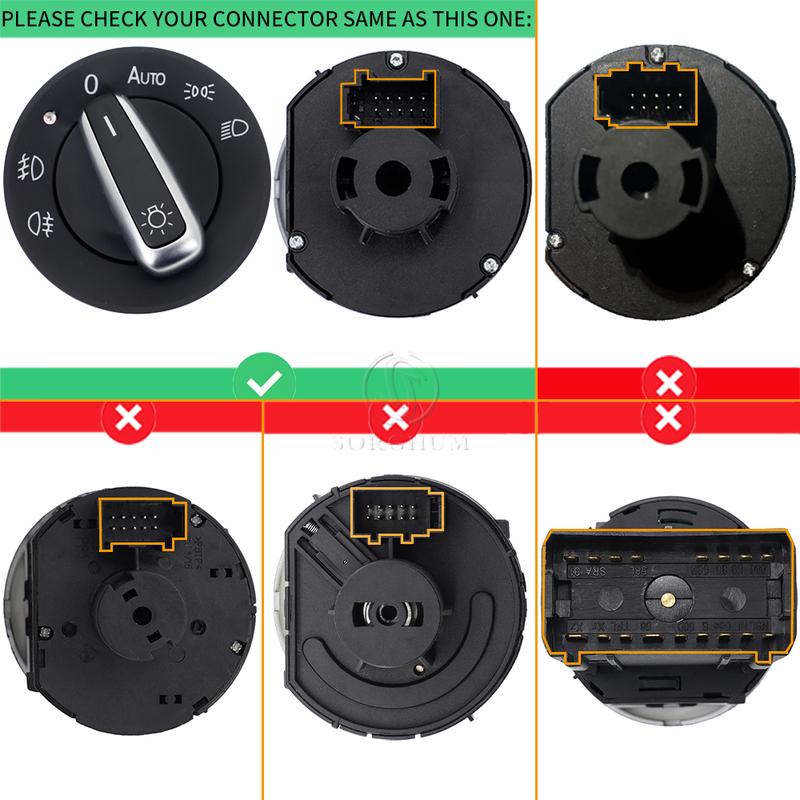 Auto Headlight For VW Golf 5 6 GTI Mk5 Mk6 Fog Lamp Switch Light Sensor For Jetta Passat B6 Touran Tiguan SEAT ALHAMBRA5ND941431