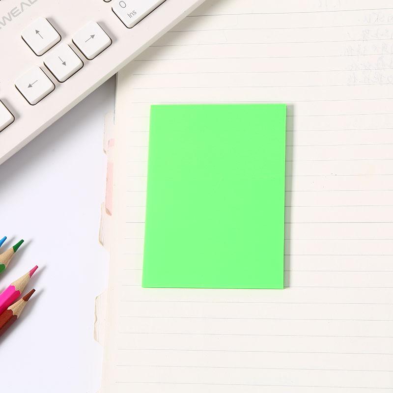 Transparent Colored PET Sticky Notes - Reusable, See-Through, Fluorescent Index Stickers