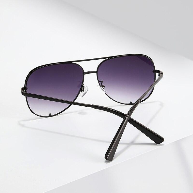 European American Retro Double Beam Toad Mirror Metal Sunglasses For Men Women Unisex Fashion Eyewear