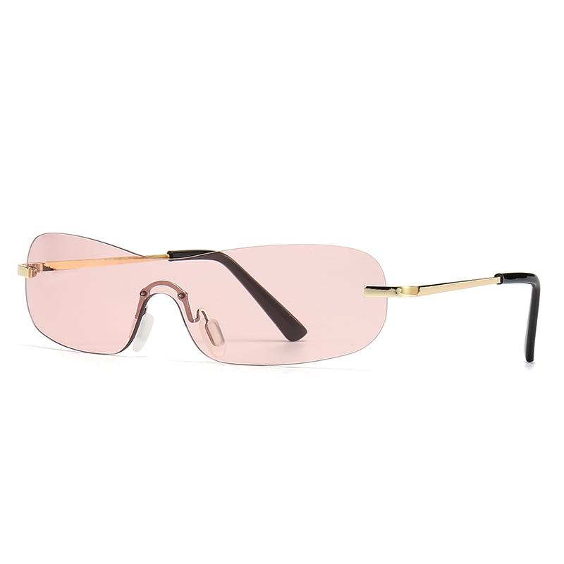 899 European and American Sunglasses Ins Fashion Rice Nail Sunglasses for Men Large Frame One-Piece Glasses for Women