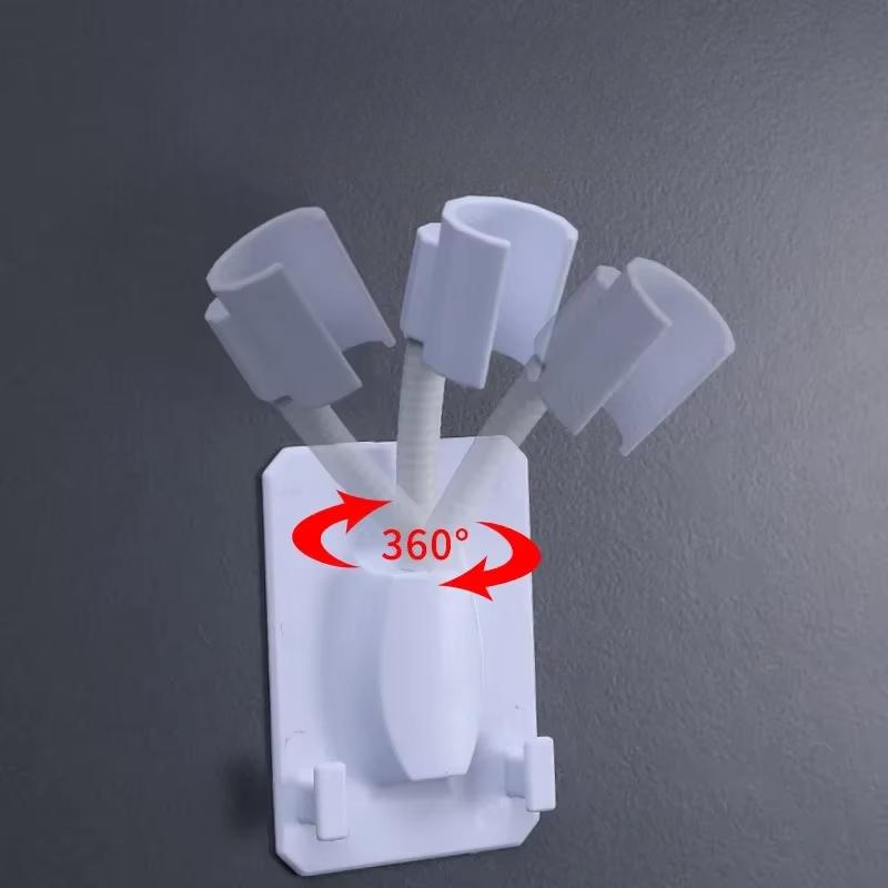 Shower Holder Creative Adjustable Direction Shower Head Suction Cup Shower Accessories Hole-free Adhesive Base