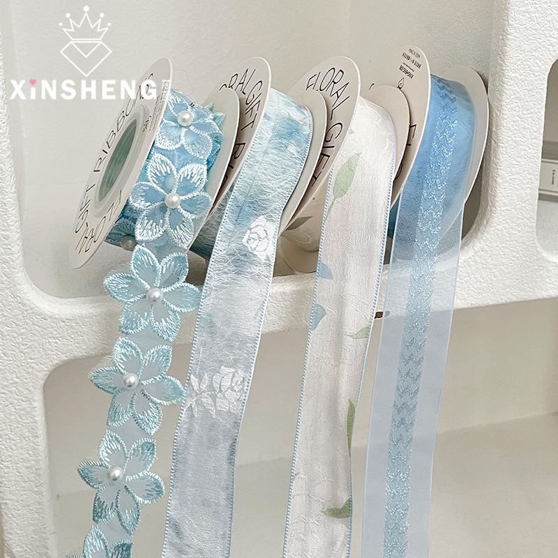 Xin Sheng Alice Ribbon Satin Flower Bouquet Bow for DIY Floristry & Packaging