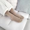 [5 Pairs] Women's Mid-Length Daily Plain Socks (White/Black/Beige/Ivory)
