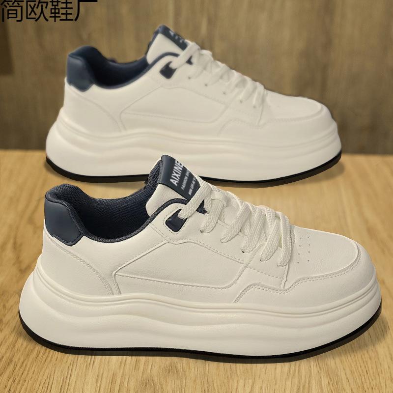 Vår herrskor nya sport- och fritidsskor studentmode tjocka basplattor casual små