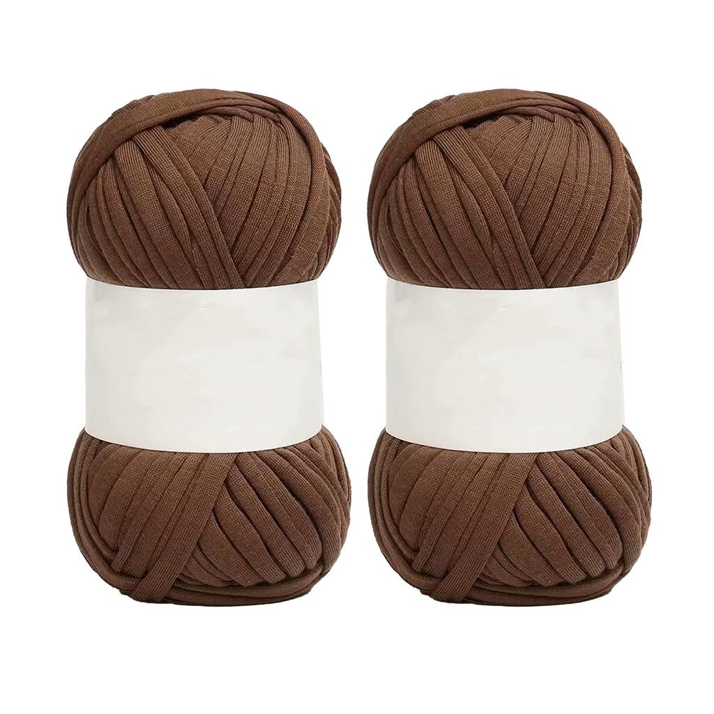 5Pcs Spaghetti Yarn 0.8in Wide Soft Skin Friendly Cotton Bright Color Carpet Yarn for Crocheting Knitting DIY