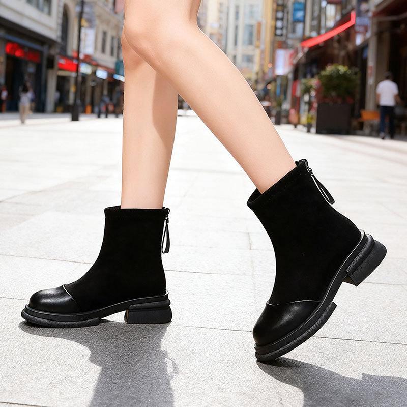 British Martin boots children's winter 2025 new thick heel thin boots French ankle boots temperament retro small short boots