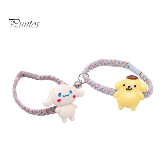 1 pár gumiček do vlasů kreslený přívěsek panenka pletení magnetická přísavka gumičky do vlasů nejlepší přítel vysoce elastické vlasové doplňky