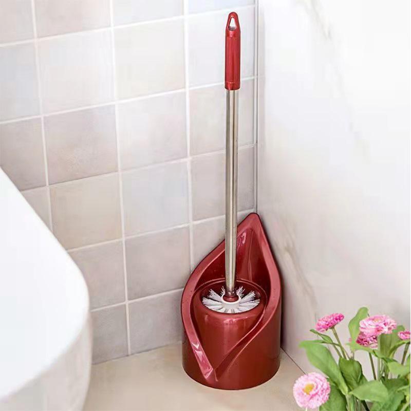 Creative Stainless Steel with Base Toilet Brush Cleaning Long Handle Cleaning Set