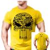 Punishing Weights Skull Fitness Weightlifting Training Casual TShirt Mens and Womens Luxury Brand Top