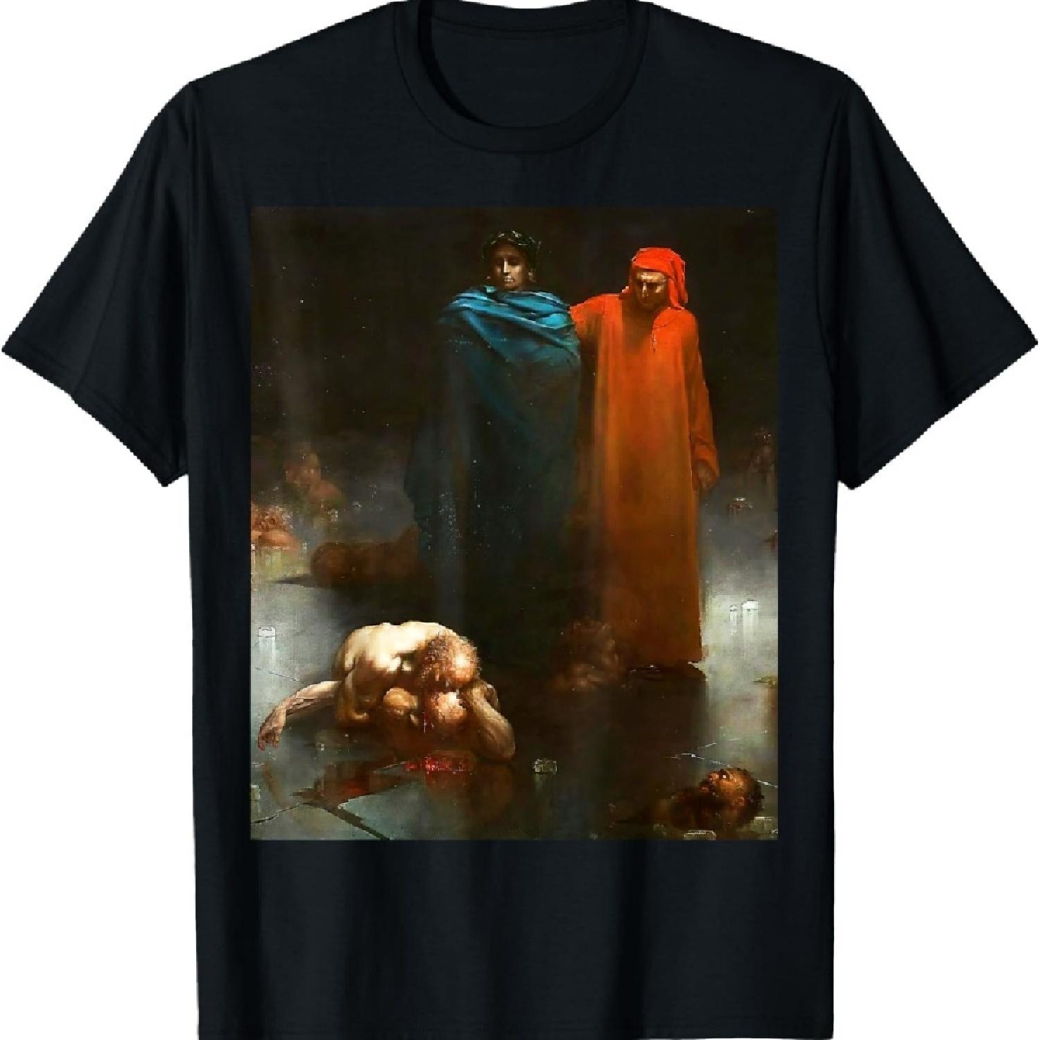 

Dante and Virgil in the Ninth Circle of Hell Gustave Dore T-Shirt S