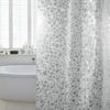 3D Crushed Stone PEVA Shower Curtain Set Waterproof with Plastic Hooks for Bathtub and Shower Stall 5 Sizes