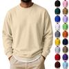 Herren Lockere Passform Rundhals Sweatshirt T-Shirt, Farbe Vielseitiges Lässiges Oberteil für den Arbeitsweg