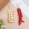1String 1:12 Puppenhaus Miniatur Knoblauch Chili Pfeffer Ganze Schnur Würze Küche Lebensmittelmodell Lebensszene Dekor Spielzeug