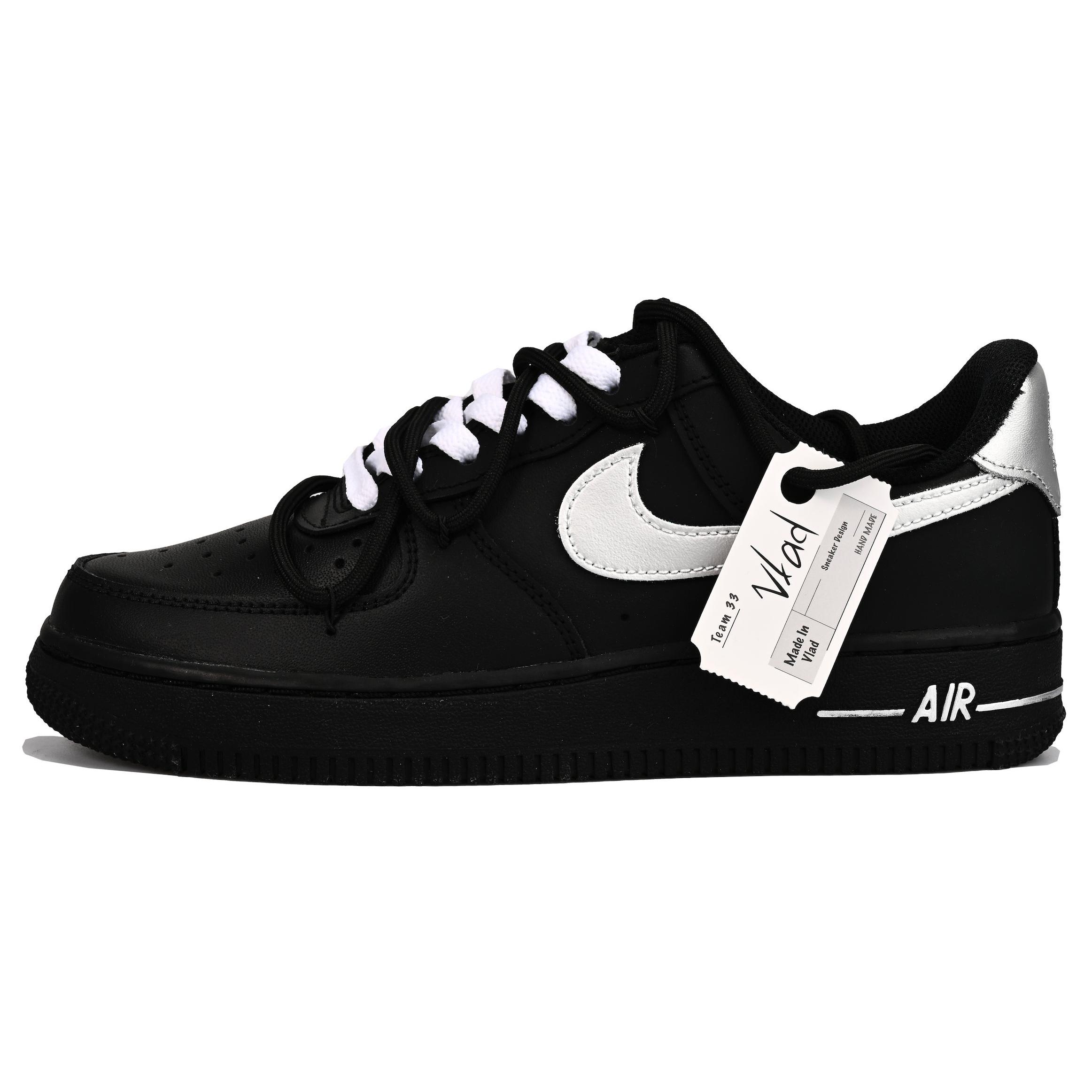 

Nike Air Force 1 Slip Resistant Abrasion Resistant Low top Skateboard Shoes Women s Silver Black DD8959-001(Team33- ) 40