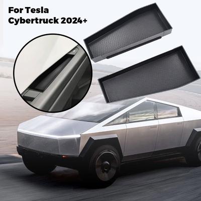 2PCS Car Door Handle Storage Box Door Handle Side Organizer Tray Car Interior Accessories  For Tesla Cybertruck 2024+