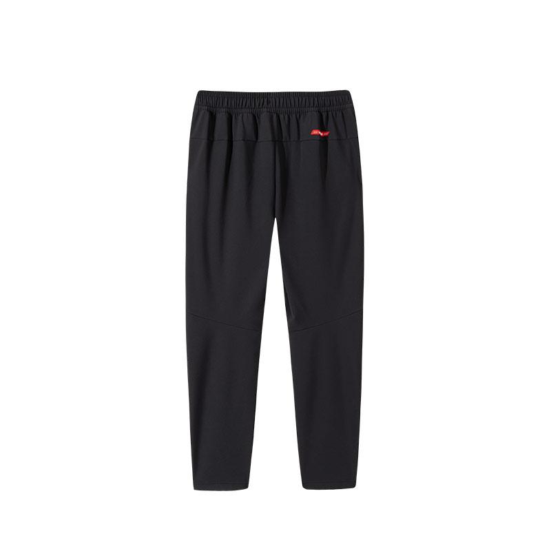 Anta Training Series Solid Color Mid-Rise Drawstring Comfortable Breathable Straight-Leg Sports Pants Women Bottoms Black 162517513N-1