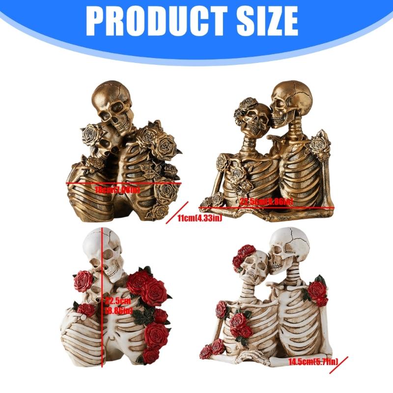Elegant Resin Skull Decorations For Indoor Outdoor Halloween Party Centerpieces Detailed Hand Painted Artwork