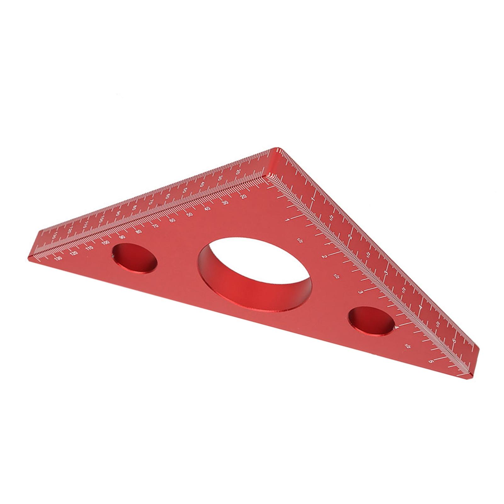 

Aluminum Alloy Right Angle Ruler DIY Woodworking Triangle Ruler Measuring Gauging Tool