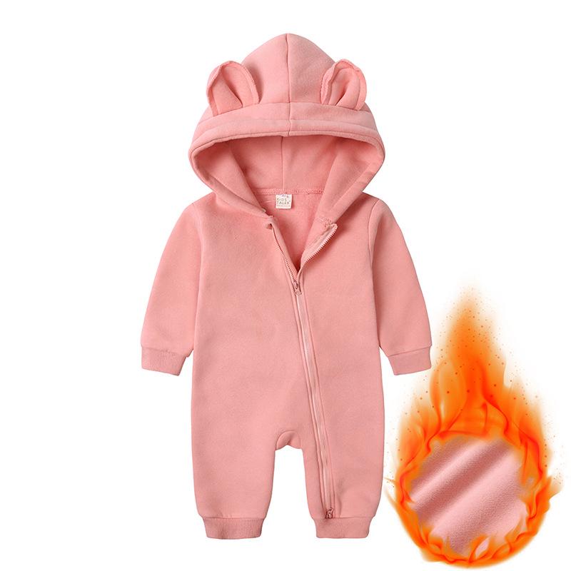 Macacão Infantil Europeu e Americano de Manga Comprida: Macacão Quente de Outono/Inverno para Bebê
