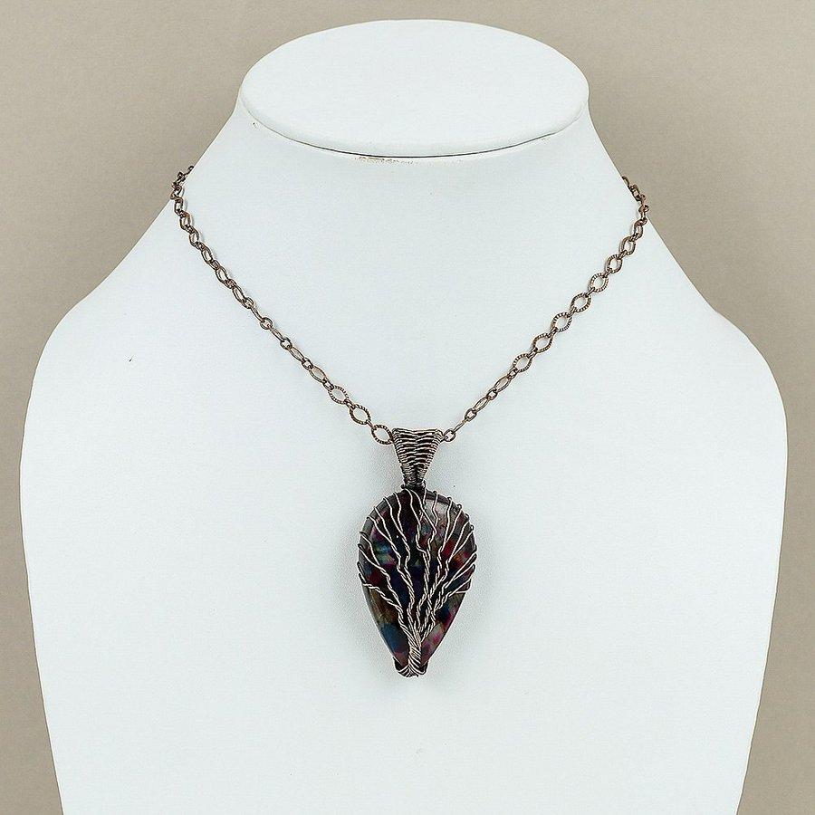 Multi Labradorite Handmade Copper Wire Wrap Jewelry Pendant 2.40" T0q99