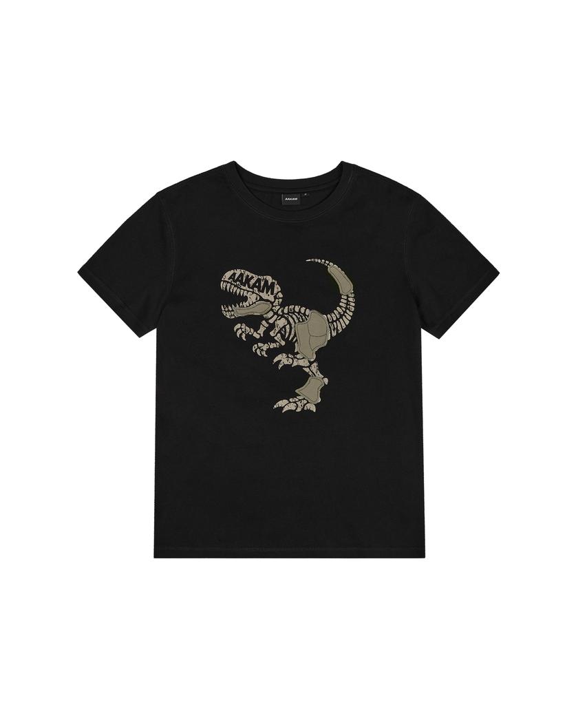 AAKAM Dino Patch Half Top (Black)