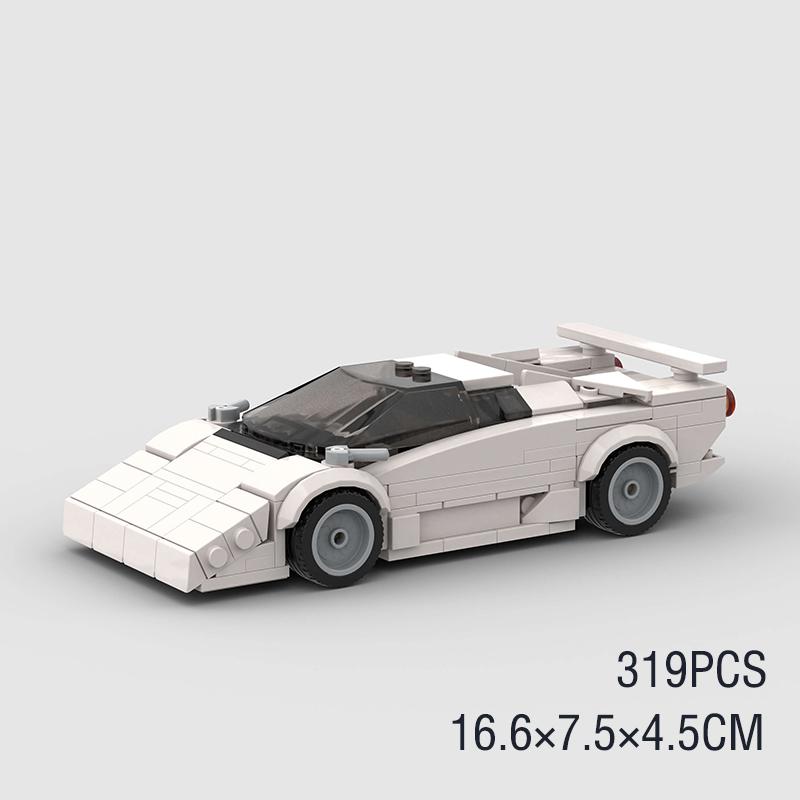 MOC Car Super Race City Speed Sport Pickup Vehicle Model Building Blocks Rally Supercar Racing Bricks Christmas Gift Technical