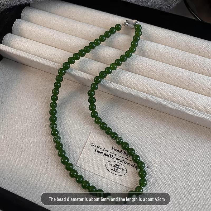 

Элегантное зеленое ожерелье из бисера с белым жемчугом и цепочкой премиум-класса для женщин