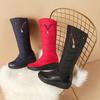 Fashion Warm Fur Women's High Snow Boots Brand Plush Winter Mother Shoes Waterproof Fashion Casual Wedge Knee High Boot Large Size