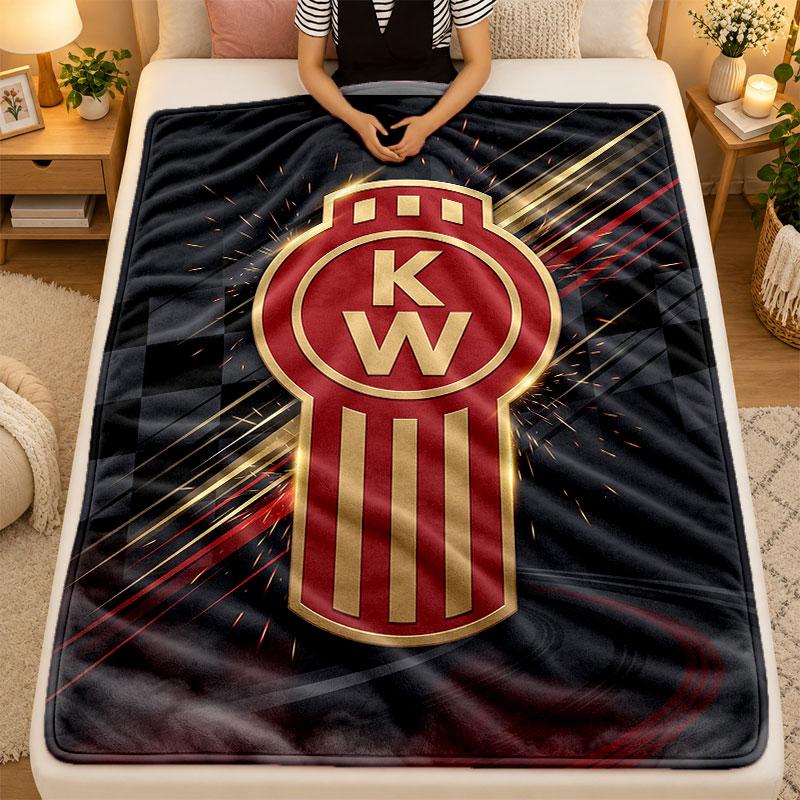 Flannel BlanketKenworth Warm Soft Throw Blanket for Indoor Sofa Bed Living Room Use