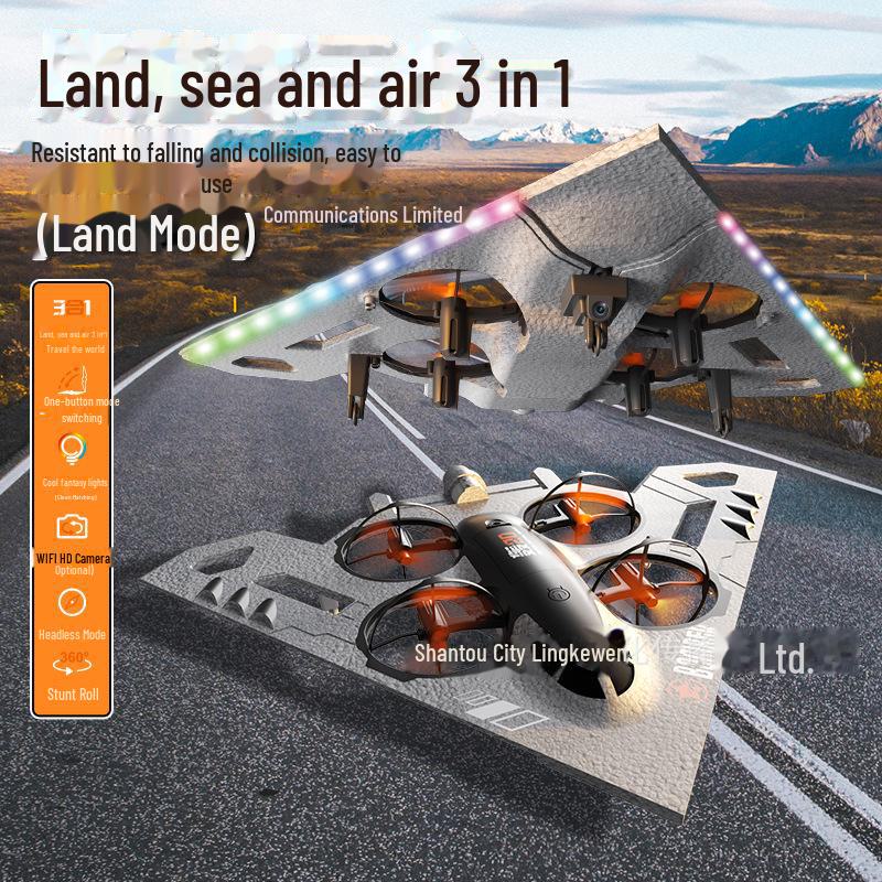 3-in-1 Amphibious Drone: Remote-Control Aerial Photography Toy