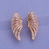 LSOOYH Wing Clip Earrings Rose Gold Color Fashion Earring For Women Hollow Cubic Zirconia Stud Earrings Jewelry