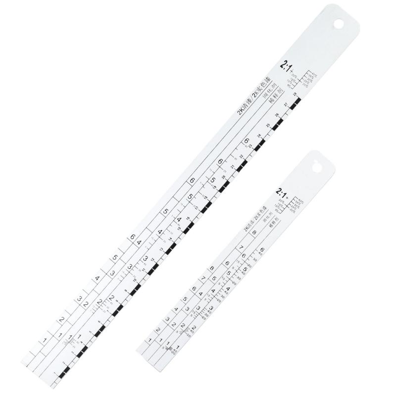 Auto Paint Mixing Gauge Measuring Tool Stainless Steel Car Paint Mixing Ruler Car Paint Ruler Paint Measuring Tool