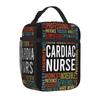 Bestselling Cardiac Nurse Saying Cardiac Nurse Words Gift Marble Print Insulated Food Bag Homeschool Dining Thermal Food Carrier