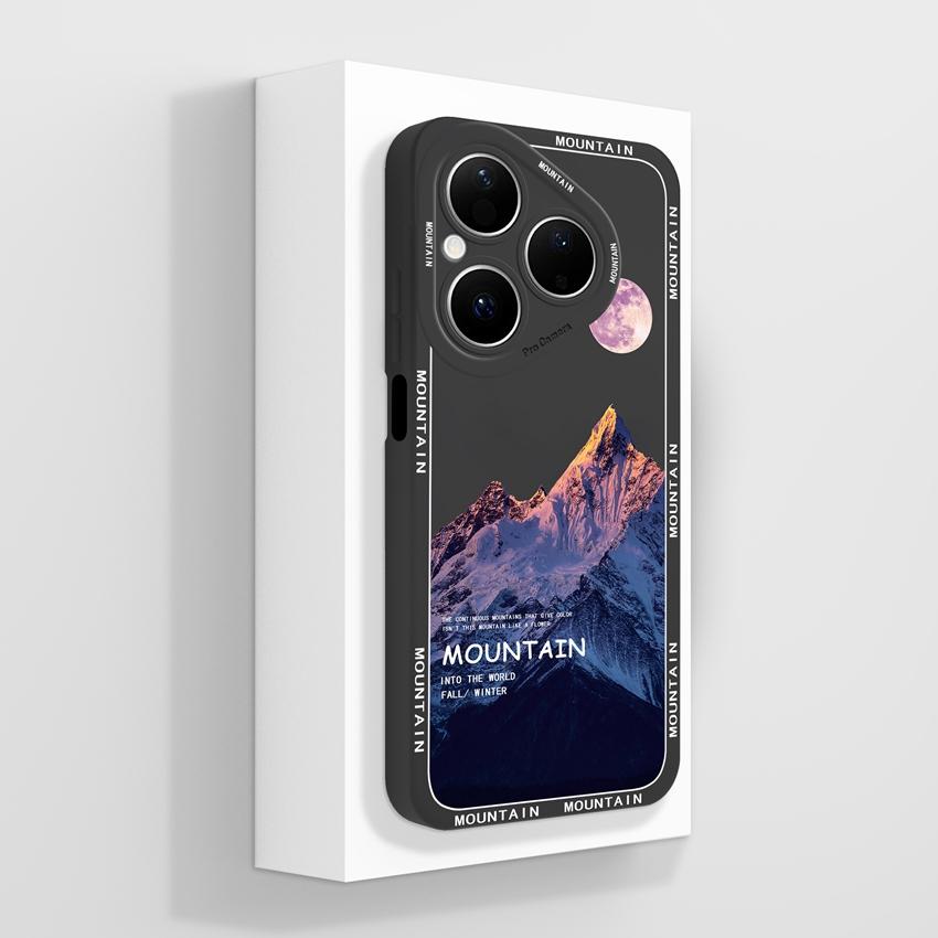 For Huawei Pura 80 Pro Honor X7d X9d X20 V40 Phone Cases Beautiful Village Patterns Lens Protection Liquid Silicone Shockproof Shell For Huawei Casing